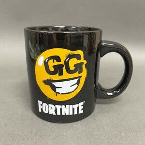 GG Fortnite Mug 2018 Epic Games Black Yellow White 4 3/8" high